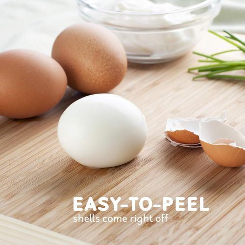  Elite Gourmet EGC007C Rapid Egg Cooker, 7 Easy-To-Peel, Hard, Medium, Soft Boiled Eggs, Poacher, Omelet Maker, Auto Shut-Off, Alarm, 16-Recipe Booklet, BPA-Free, Coral