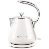 [아마존베스트]Elite Gourmet Double Wall Insulated Cool Touch Electric Water Tea Kettle, BPA Free Stainless Steel Interior and Auto Shut-Off, 1.2L, White Ivory