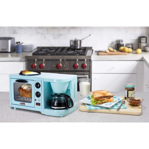  Elite Cuisine EBK-200BL Maxi-Matic 3-in-1 Multifunction Breakfast Center, Blue