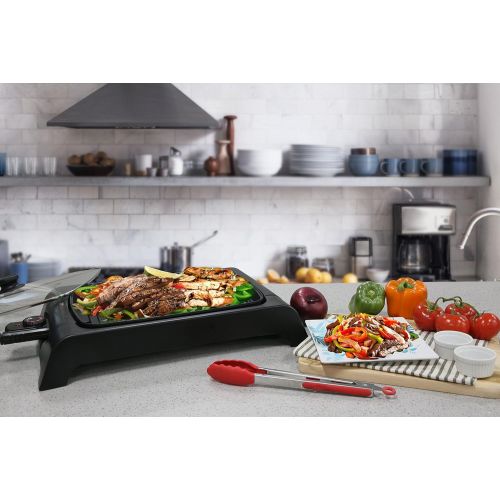  Maxi-Matic Smart & Healthy XL Indoor Electric Grill EGL-6501 By Elite Platinum  12” x 16” Nonstick Grilling Surface, Faster Heat Up, Ideal For Meat, Fish, Vegetables & Low-Fat Meals  Easy T