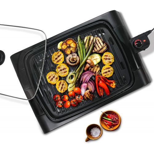  Maxi-Matic Smart & Healthy XL Indoor Electric Grill EGL-6501 By Elite Platinum  12” x 16” Nonstick Grilling Surface, Faster Heat Up, Ideal For Meat, Fish, Vegetables & Low-Fat Meals  Easy T