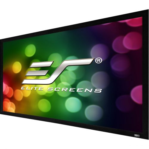  Elite Screens EzFrame 2 Series Home Theater Gray Fixed Frame Projection Screen