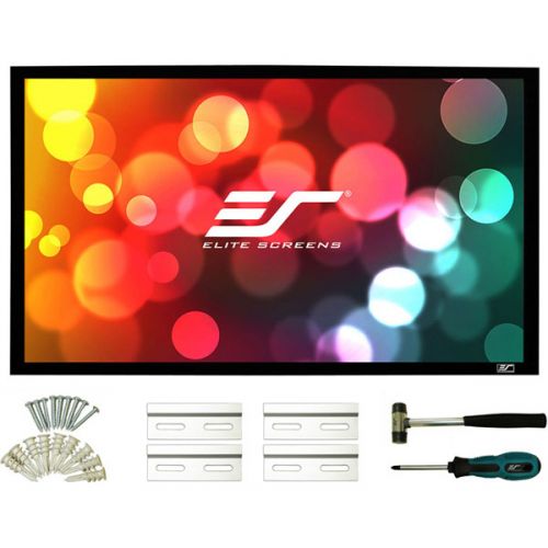  Elite Screens EzFrame 2 Series Home Theater Gray Fixed Frame Projection Screen