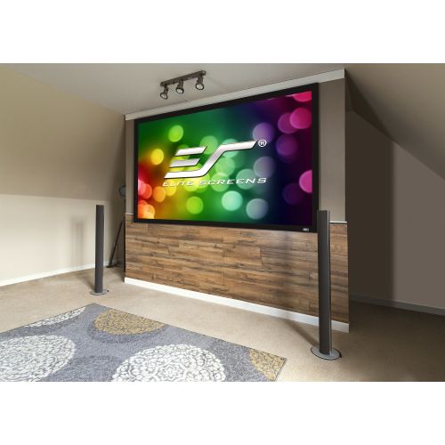  Elite Screens EzFrame 2 Series Home Theater Gray Fixed Frame Projection Screen