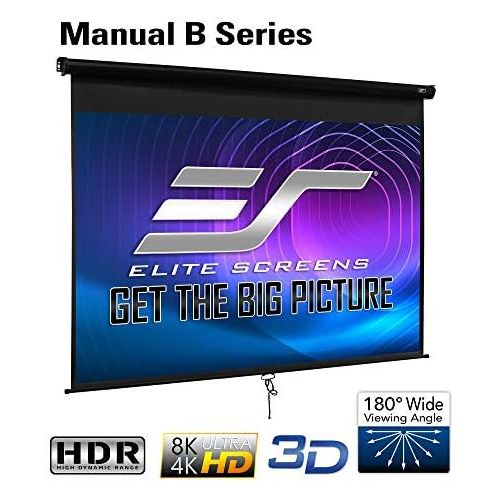  [아마존베스트]Elite Screens Manual B, 120-INCH 4:3, Manual Pull Down Projector Screen 4K / 8K Ultra HDR 3D Ready with Slow Retract Mechanism, 2-Year Warranty, M120V