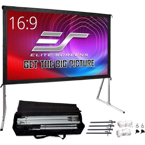  Projector Screen Yard Master 2 Series by Elite Screens 120” (inch) Portable Outdoor or Indoor Front Projection with Stand 16:9 4K/8K Ultra HD 3D Fast Folding Easy Snap Home Theater