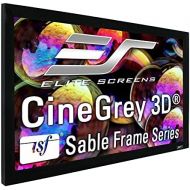 Elite Screens Sable Frame CineGrey 3D, 120-inch Diagonal 16:9, 8K 4K Ultra HD Ready Ceiling and Ambient Light Rejecting Fixed Frame Projector Screen, CineGrey 3D Projection Materia