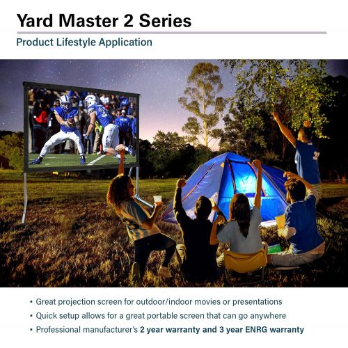  [아마존베스트]Elite Screens Yard Master 2, 120-inch Outdoor Indoor Projector Screen with Stand 16:9, Fast Easy Snap On Set-up Freestanding Portable PVC Movie Theater Cinema Foldable Front Projec