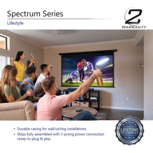  Elite Screens Spectrum, 100-inch Diag 16:9, Electric Motorized 4K8K Ready Drop Down Projector Screen, ELECTRIC100H