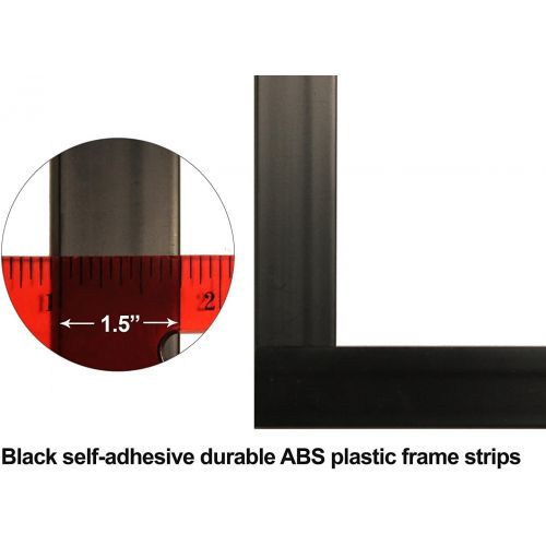 Elite Screens Insta-DE2af, 247 Diagonal 5:20, Adhesive Dry Erase Whiteboard Projection Screen Film with Frame Border, IWB5X20W2AF