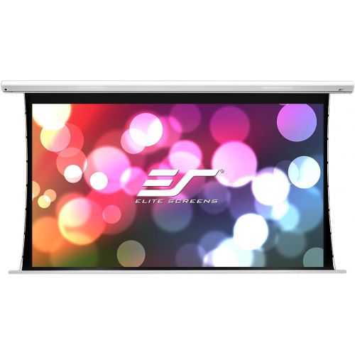  Elite Screens Saker Tab-Tension, 100-inch Diag 16:9, Tensioned Electric Projection Projector Screen, SKT100XHW-E12