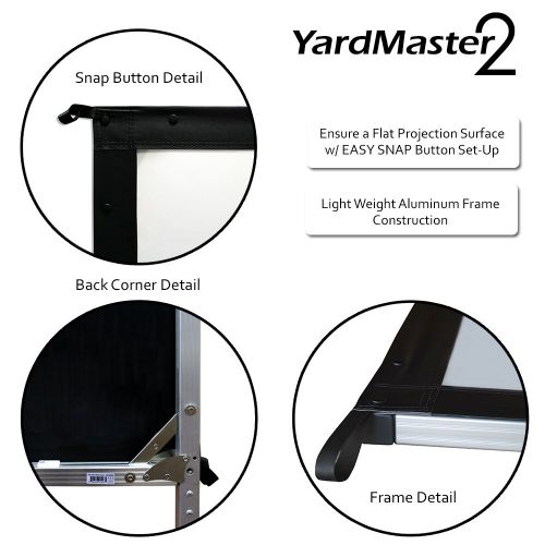 Elite Screens Yard Master 2, 135 inch Outdoor Projector Screen with Stand 16:9, 8K 4K Ultra HD 3D Fast Folding Portable Movie Theater Cinema 135 Indoor Foldable Easy Snap Projectio