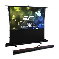 Elite Screens ezCinema 2, Manual Floor Pull Up with Scissor Backed Projector Screen, 105-inch 4:3, Portable Home Theater Office Classroom Projection Screen with Carrying Bag, F105X