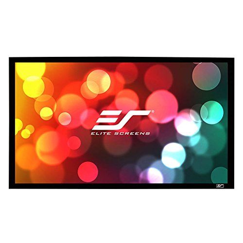  Elite Screens Sable Frame White Fixed Frame Projection Screen Viewing Area: 120 Diagonal