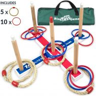 Elite Sportz Equipment Elite Outdoor Games For Kids - Ring Toss Yard Games for Adults and Family. Easy Backyard Games to Assemble, With Compact Carry Bag for Easy Storage. Fun Kids Games or Outdoor Toys