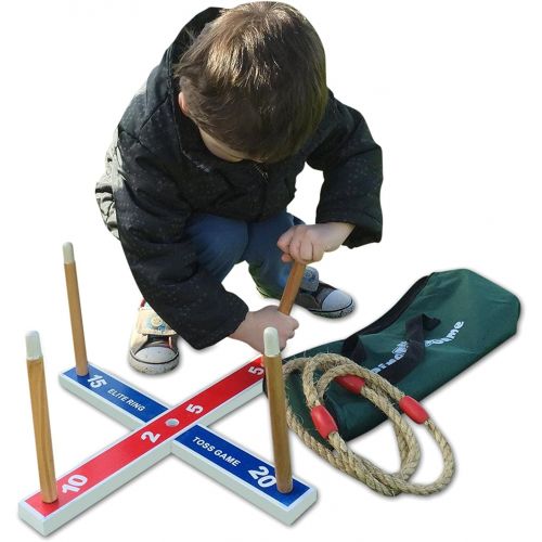  Elite Sportz Equipment Elite Outdoor Games For Kids - Ring Toss Yard Games for Adults and Family. Easy Backyard Games to Assemble, With Compact Carry Bag for Easy Storage. Fun Kids Games or Outdoor Toys