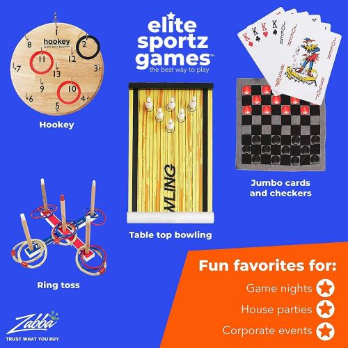  Elite Sportz Equipment Family Games for Kids and Adults - Fun Kids Games Ages 4 and Up - Way More Fun Than it Looks, is Quick and Easy to Set-Up and So Compact for Storage