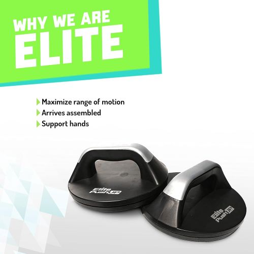  Elite Sportz Equipment Elite Sportz Push Up Bars - The Smooth Rotation Makes a Pushup on The Hands, Meaning You Will Feel Less Wrist Pain Than When Doing Normal Pushups. Very Sturdy and Won’t Slide Aroun