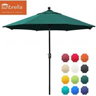 [아마존핫딜][아마존 핫딜] EliteShade Sunbrella 9Ft Market Umbrella Patio Outdoor Table Umbrella with Ventilation and 5 Years Non-Fading Guarantee, Forest Green