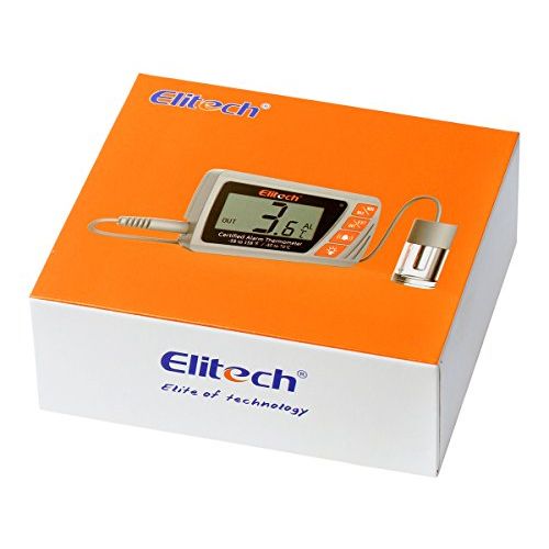  Elitech VT-10 Vaccine Thermometer with Glycol Bottle Probe Refrigerator Freezer Monitor for Cooler Pharmacy