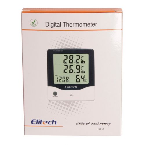  Elitech BT-3 Digital Hygrometer Thermometer Temperature and Humidity Monitor Indoor/Outdoor