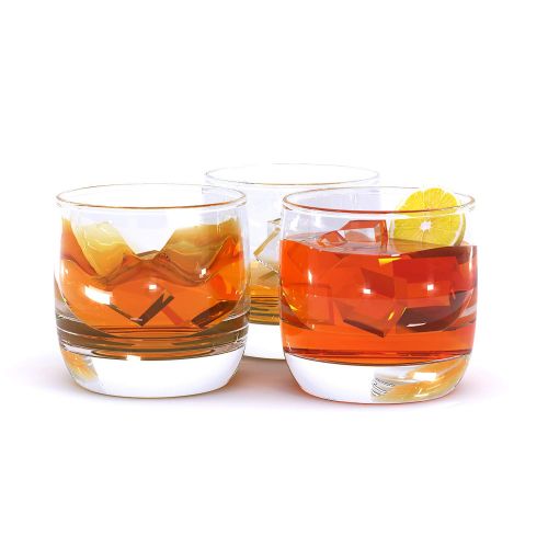  Elivia ELIVIA Old Fashioned 10-Ounce Whiskey Glasses Set of 4, Rock Style Lead Free Crystal Glassware for Scotch, Bourbon and Cocktails