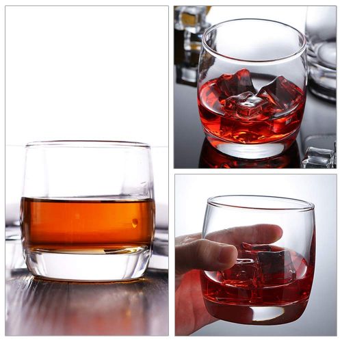  Elivia ELIVIA Old Fashioned 10-Ounce Whiskey Glasses Set of 4, Rock Style Lead Free Crystal Glassware for Scotch, Bourbon and Cocktails