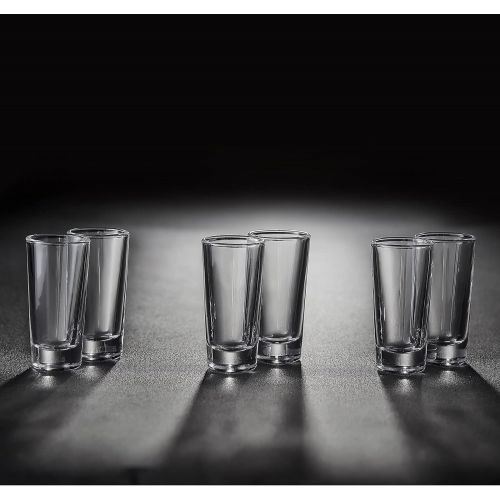  [아마존베스트]ELIVIA Shot Glass Set with Heavy Base, 1.2 oz (12 pack ) Clear Glasses for Whiskey and Liqueurs - JM02
