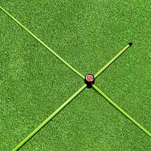  Elixir Golf The Elixir Set of 2 Golf Alignment Stick Rods Training Aids + (2) 90 Degree Connector, 36 inches Rods fits in Your Golf Bag, Golf Swing Plane Aiming Putting Practice Trainer Aid Eq