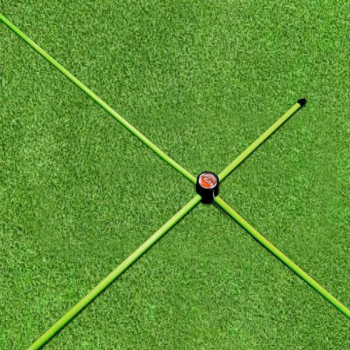  Elixir Golf The Elixir Set of 2 Golf Alignment Stick Rods Training Aids + (2) 90 Degree Connector, 36 inches Rods fits in Your Golf Bag, Golf Swing Plane Aiming Putting Practice Trainer Aid Eq