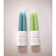 ElizavilleBeeswax Small Candles, Beeswax Candles, Six Inch Tapers, Custom Candles, Green Candles, Custom Colors, Light Green, Pale Blue, Small Candles