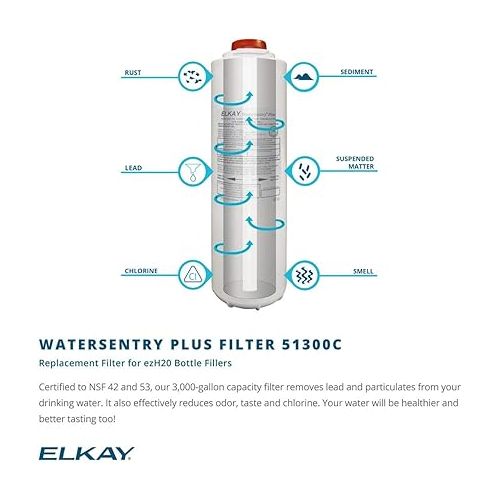  Elkay LZS8WSLK EZH2O Bottle Filling Station with Single ADA Cooler, Filtered, 8 GPH, Light Gray, Commercial, Light Gray Granite