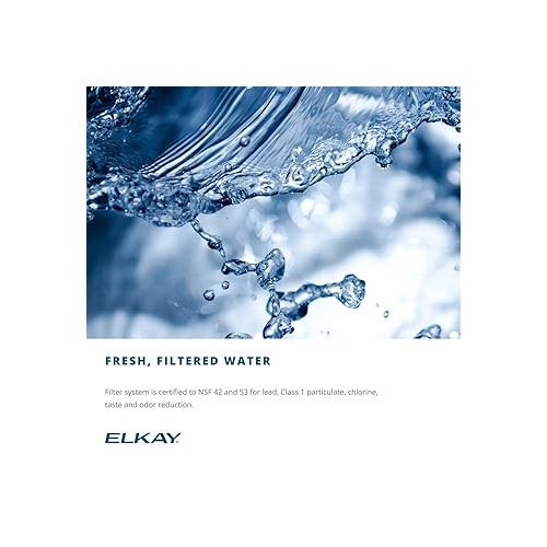  Elkay EZS8L Cooler, Push Bar-Activated, Light Gray Granite
