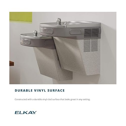  Elkay EZSTL8LC Cooler, Push Bar-Activated, Light Gray Granite