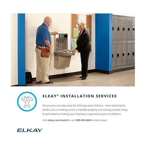  Elkay EZSTL8LC Cooler, Push Bar-Activated, Light Gray Granite