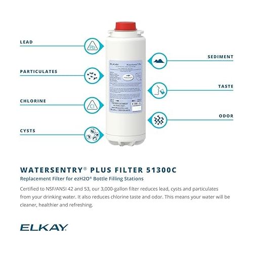  Elkay LZS8WSLP Enhanced ezH2O Bottle Filling Station & Single ADA Cooler Filtered Refrigerated Light Gray