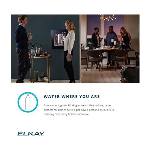  Elkay LBWD06WHK ezH2O Liv Built-in Filtered Water Dispenser, Remote Chiller, Aspen White
