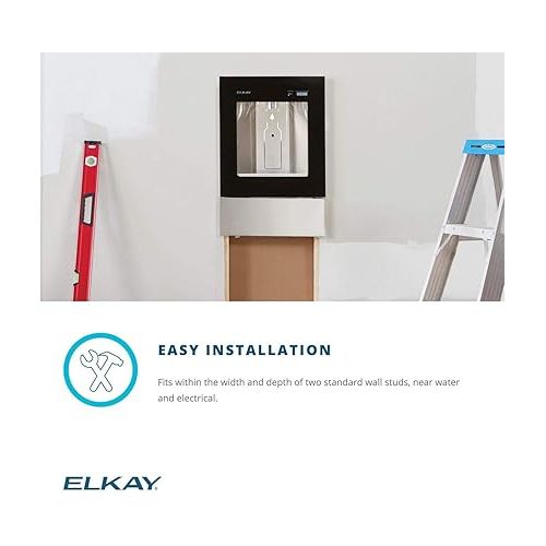  Elkay LBWD06BKK ezH2O Liv Built-in Filtered Water Dispenser, Remote Chiller, Midnight