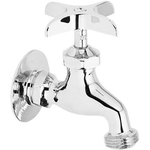  Elkay LK69CH Commercial Service/Utility Single Hole Wall Mount Faucet with Hose End, Chrome