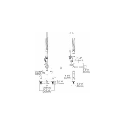  Elkay LK543C Dual Lvr Faucet-Pre Rinse