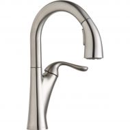 Elkay LKHA4032LS Harmony Single Hole Bar Faucet with Pull-down Spray and Forward Only Lever Handle, Lustrous Steel