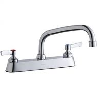 Elkay LK810AT08L2 Chrome Exposed Deck Faucet with 8 ArcTube Spout and 2 Lever Handles