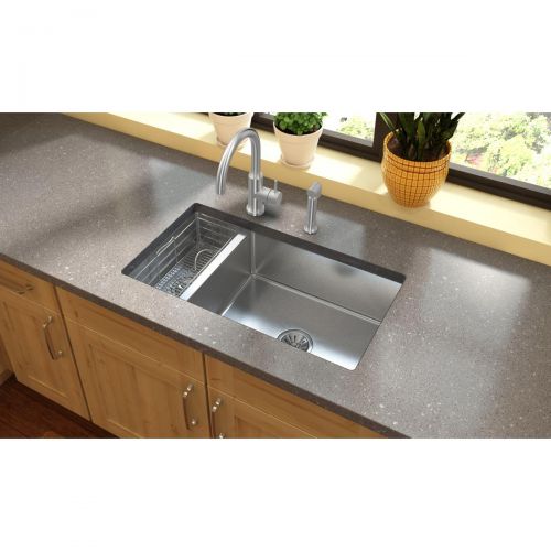  Elkay LK7922SSS Allure Satin Stainless Steel Single Lever Kitchen Faucet with Side Spray