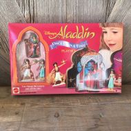 EllaTheSella Vintage Aladdin Disney Play Set Mattel Once Upon a Time {Includes Jasmine, Aladdin, Jafar} Vintage Disney Folding Magic Carpet Aladdin Toy