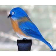 /EllensClayCreations BLUEBIRD FINIAL: Hand Painted Metal Bluebird Finial For Bird Feeder Poles