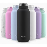 Ello Cooper Stainless Steel Water Bottle with Straw and Carry Handle, Double Walled and Vacuum Insulated Metal, Leak Proof Locking Lid with Soft Silicone Spout, Reusable, BPA Free