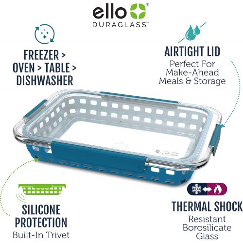  Ello Duraglass Baking Dish, 9x13-3Qt, Tropical Violet