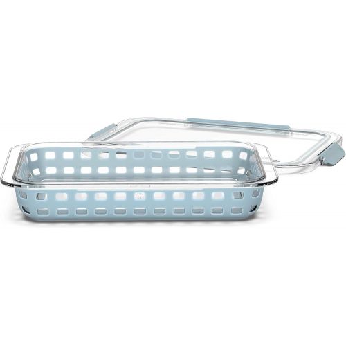  [아마존베스트]Ello Duraglass Bakeware Glass Baking Dish, 3 Quart, Blue