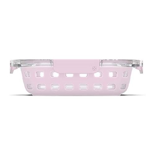  [아마존베스트]Ello Duraglass Baking Dish, 8x8-2Qt, Pink Cashmere