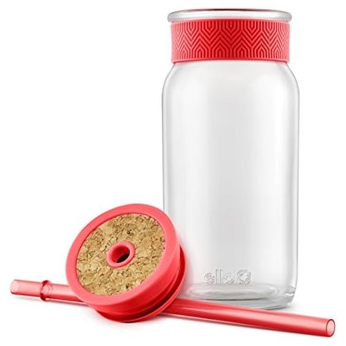  [아마존베스트]Ello Kella Glass Tumbler with Straw